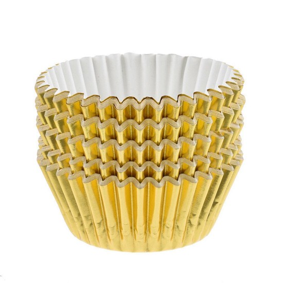 Muffinförmchen Metallic Gold / Silber 50 Stück - H0500 - Mytortenland